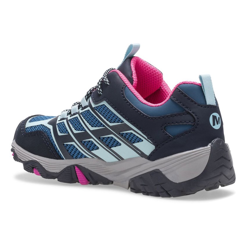 Basket Merrell Moab FST Low Waterproof Bleu/Noir Enfant | N.S.LTHB